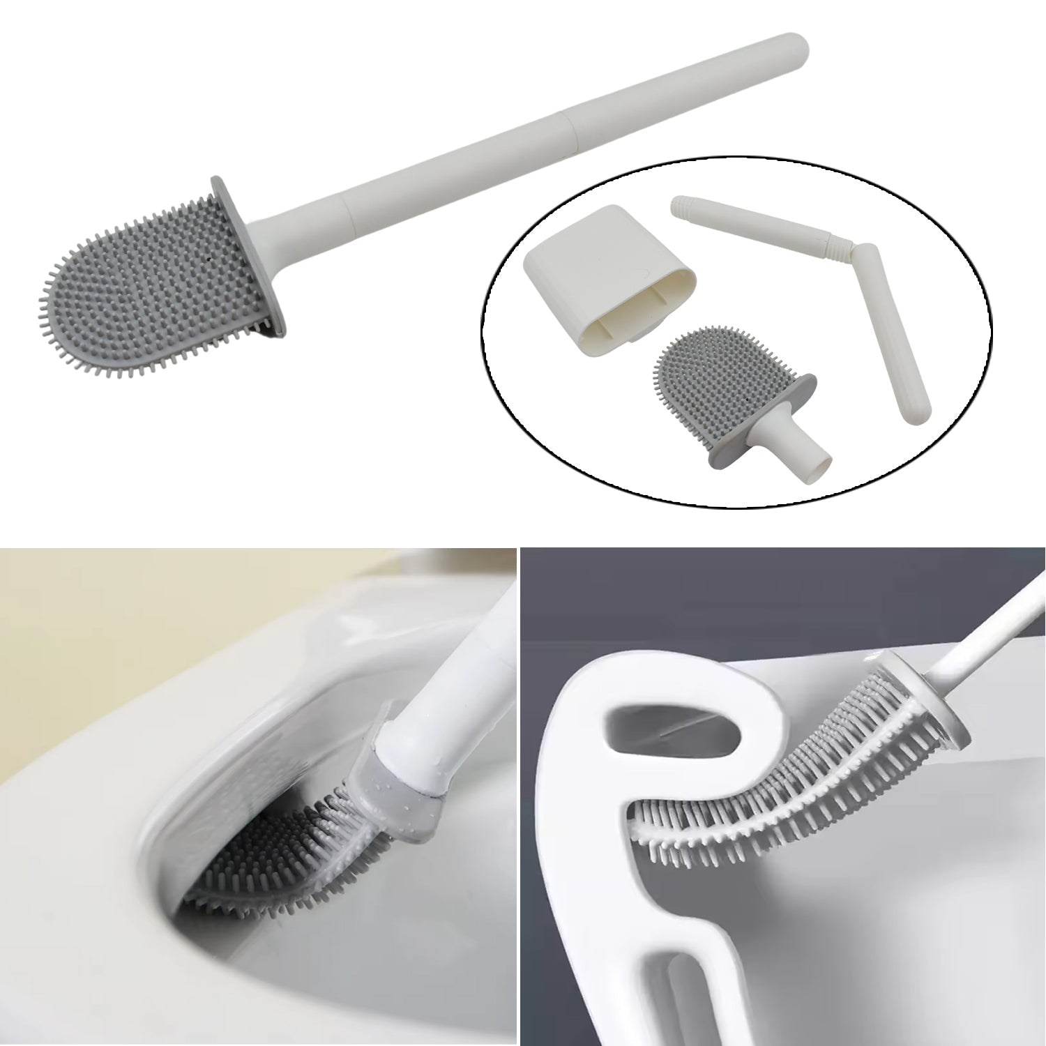 Portable Silicone Toilet Brush – Wall-Mounted, Anti-Drip Cleaner with Non-Slip Handle Portable Silicone Toilet Brush – Wall-Mounted, Anti-Drip Cleaner with Non-Slip Handle